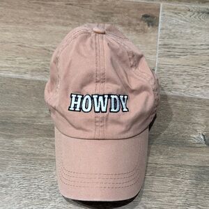 Kids Pink 'Howdy' Cap